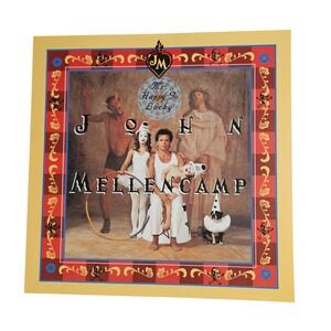 John Mellencamp Mr. Happy Go Lucky 12x12 Double Sided Promo Flat Poster VTG 1996